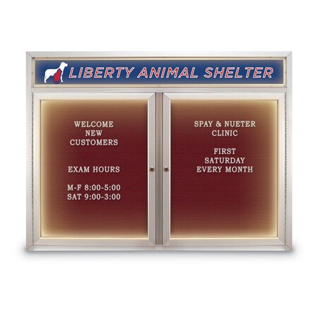 United Visual Products Indoor Enclosed Combo Board, 42"x32", Gold Frame/Black Porc & Burgundy UVCB4232G-BLKPORC-DBURGU